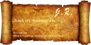 Justin Rozmarin névjegykártya